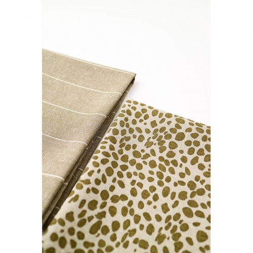 Animal Print Tea Towel Pack Khaki by Raine & Humble